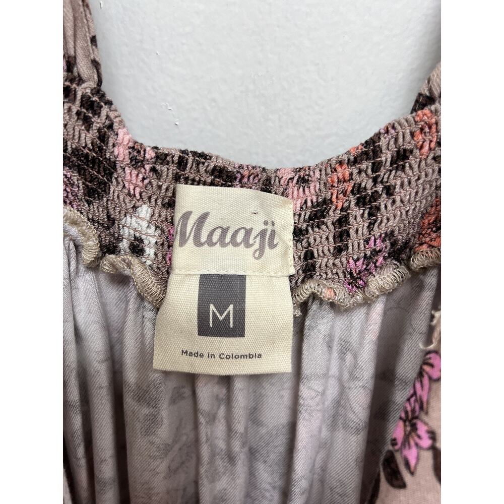 Maaji Ditsy Fortunata Long Cotton Linen Floral Dress Maxi Size M A000656 - Picture 9 of 12